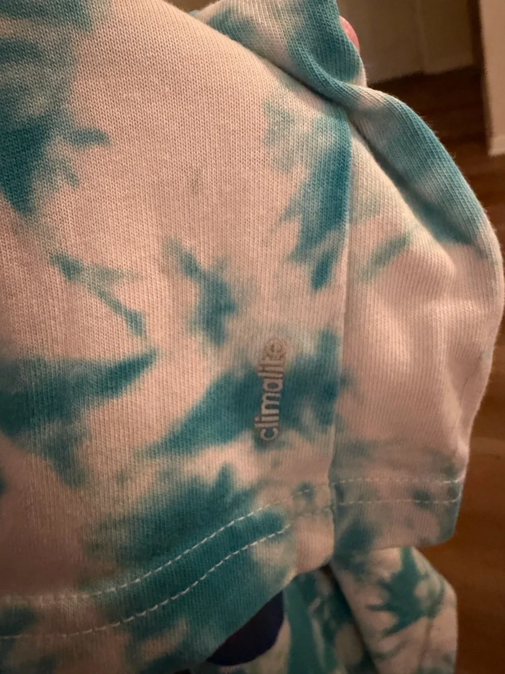 adidas Tie-Dye Trefoil Tee - Teal & White